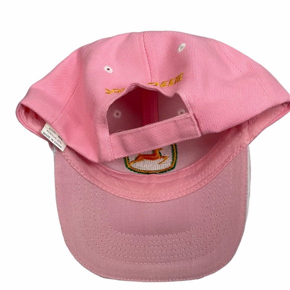 V John Deere Hat Pink Baseball Hat Green Logo - Picture 2 of 7